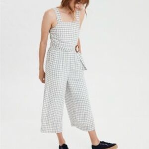 AMERICAN EAGLE PLAID ROMPER 18” PTP (missing belt).